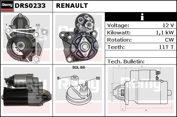 DELCO REMY Käynnistinmoottori DRS0244